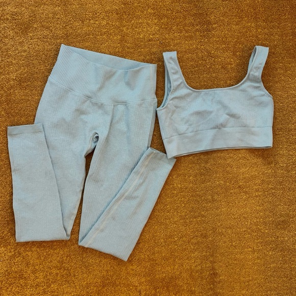 Other Amazon Light Blue Workout Set Poshmark